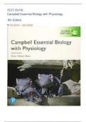 TEST BANK: Campbell Essential Biology with Physiology, 6th Edition by Eric Simon latest edition 2024