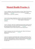 Mental Health Practice A   A nurse is admitting a client who has alcohol use disorder. Which of the following statements by the client indicates that the client is using denial as a defense mechanism? -         ANSWER                                      