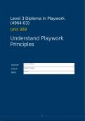 work book for unit 309 for C&G Level 3 Diploma in Playwork (NVQ) (QCF)