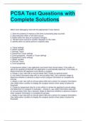 PCSA Test Questions with Complete Solutions 