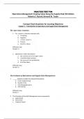 Practice Quiz For Operations Management Creating Value Along the Supply Chain 9th Edition Roberta S. Russell, Bernard W. Taylor