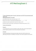 ATI Med Surg Exam 1 Questions and Verified Answers with Rationales 