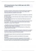 ATI Comprehensive Test A 2024 quiz with 100% verified answers      A nurse is caring for a client who has a terminal illness and requests no  lifesaving measures if he experiences cardiac arrest. Which of the	  following statements should the nurse make?	