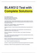 Bundle For BLAW212 2024 Exam Questions and Answers All Correct