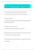 Sickle Cell Anemia Hesi Case Study Questions & Correct Answers/ Graded A+