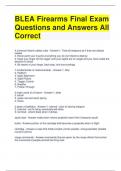 Bundle For BLEA 2024 Exam Questions with Correct Answers