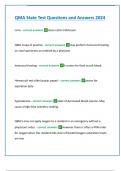 QMA State Test Questions and Answers 2024.