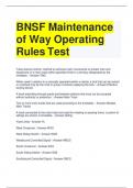 BNSF Maintenance of Way Operating Rules Test