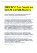 BNSF RCO Test Questions with All Correct Answers