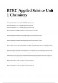 BTEC Applied Science Unit 1 Chemistry - Distinction.