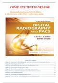 COMPLETE TEST BANKS FOR   Digital Radiography and PACS 4th Edition by Christi Carter MSRS RT(R) (Author) latest update 