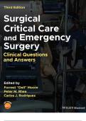 Complete Updated Surgical Critical Care and Emergency Surgery: Clinical Questions and Answers 3rd Edition.