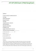 ATI SP 250 Exam 3 Med Surg Exam  Questions and Verified Answers with Rationales 