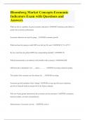 Bloomberg Market Concepts-Economic Indicators Exam with Questions and Answers