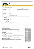 AQA 2023 A-level CHEMISTRY7405/1 Paper 1 Inorganic and Physical Chemistry Question Paper + Mark scheme [MERGED] June 2023