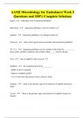 AAMI Microbiology for Embalmers Week 5 Questions and 100% Complete Solutions