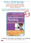 Maternal-Newborn Nursing Care Test Banks, Hockenberry, Durham & Chapman |LATEST Edition| All Chapters included