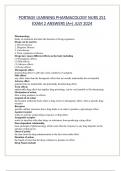 PORTAGE LEARNING PHARMACOLOGY NURS 251 EXAM 2 ANSWERS (A+) JULY 2024