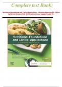 Test Bank Nutritional Foundations and Clinical Applications A Nursing Approach 8th Edition by Michele Grodner, Sylvia Escott-Stump, Suzanne Dorner Chapter 1-20