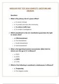 MISSOURI POST TEST 2024 COMPLETE  QUESTIONS AND ANSWERS,,,Alpha