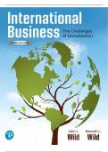 SOLUTION MANUAL FOR INTERNATIONAL BUSINESS THE CHALLENGES OF GLOBALIZATION 10TH EDITION BY JOHN J WILD, KENNETH L WILD