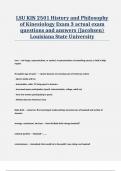 LSU KIN 2501 History and Philosophy of Kinesiology Exam 3 actual exam questions and answers (Jacobsen)