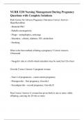 NURB 3230 Nursing Management During Pregnancy Questions with Complete Solutions