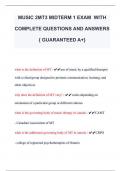 MUSIC 2MT3 MIDTERM 1 EXAM WITH  COMPLETE QUESTIONS AND ANSWERS  { GUARANTEED A+} 