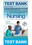 Test Bank for Fundamentals of Nursing 10th Edition by Taylor Chapter 1-47 | 9781975168155 | All Chapters with Answers and Rationals