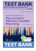 Test Bank For Davis Advantage for Psychiatric Mental Health Nursing 10th Edition By Karyn I. Morgan; Mary C. Townsend 9780803699670 Chapter 1-43 Complete Guide .