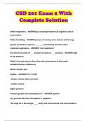 CSD 201 Exam 2 With Complete Solution