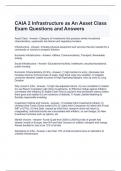 CAIA 2 Infrastructure as An Asset Class Exam Questions and Answers- Graded A