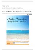 TEST BANK FOR Health Promotion Throughout the Life Span 8th Edition Chapter 1-25 by Carole Lium Edelman