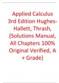 Solutions Manual For Applied Calculus 3rd Edition By Hughes-Hallett ,Thrash