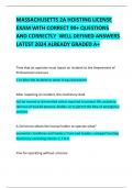 MASSACHUSETTS 2A HOISTING LICENSE EXAM WITH CORRECT 90+ QUESTIONS AND CORRECTLY  WELL DEFINED ANSWERS LATEST 2024 ALREADY GRADED A+ 