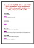 Exam 1,Exam 2,Exam 3 & Exam 4/ Final Exam: NUR155/ NUR 155 (New 2024/ 2025 Updates BUNDLED TOGETHER WITH COMPLETE SOLUTIONS) Foundations of Nursing |Questions and Verified Answers| 100% Correct | A Grade - Galen