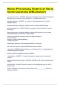 Medca Phlebotomy Technician Study Guide Questions With Answers