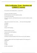 CSIA Certification Exam Questions and  CORRECT Answers