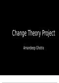 CHANGE THEORY PROJECT UNIVERSITY OF TEXAS- ARLINGTON RN-BSN NURSING MANAGEMENT-Improve Patient Satisfaction