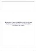 Test Bank for Clinical Manifestations and Assessment of Respiratory Disease, 8th Edition (Des Jardins, 2024), Chapter 1-45 | All Chapters