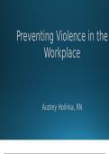 CHANGE THEORY PROJECT UNIVERSITY OF TEXAS- ARLINGTON RN-BSN NURSING MANAGEMENT-Preventing Violence In The Workplace