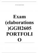 Exam (elaborations) GGH2605 PORTFOLIO (COMPLETE ANSWERS) Semester 1 2024 - DUE 31 May 2024 •	Course •	Environmental Politics - GGH2605 (GGH2605) •	Institution •	University Of South Africa (Unisa) •	Book •	Global Environmental Policy GGH2605 PORTFOLIO (COM