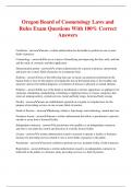 Oregon Board of Cosmetology Laws and Rules Exam Questions With 100% Correct Answers