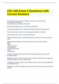 CRJ 350 Exam 2 Questions with Correct Answers