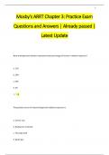 Mosby's ARRT Chapter 3: Practice Exam Questions and Answers | Already passed |  Latest Update 