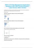 WGU C170 Data Management Application Questions with 100% Correct Answers | Latest Version 2024 | Verified
