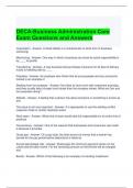 DECA-Business Administration Core Exam Questions and Answers 2024