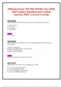 Midterm & Final Exams: MN 566/ MN566 (New 2024/ 2025 Updates  BUNDLED TOGETHER WITH COMPLETE SOLUTIONS) Questions and Verified Answers| 100% Correct| A Grade