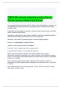 DECA Business Administration Core - Performance Indicators Exam Questions and Answers