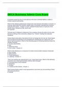 DECA Business Admin Core Exam with complete solutions